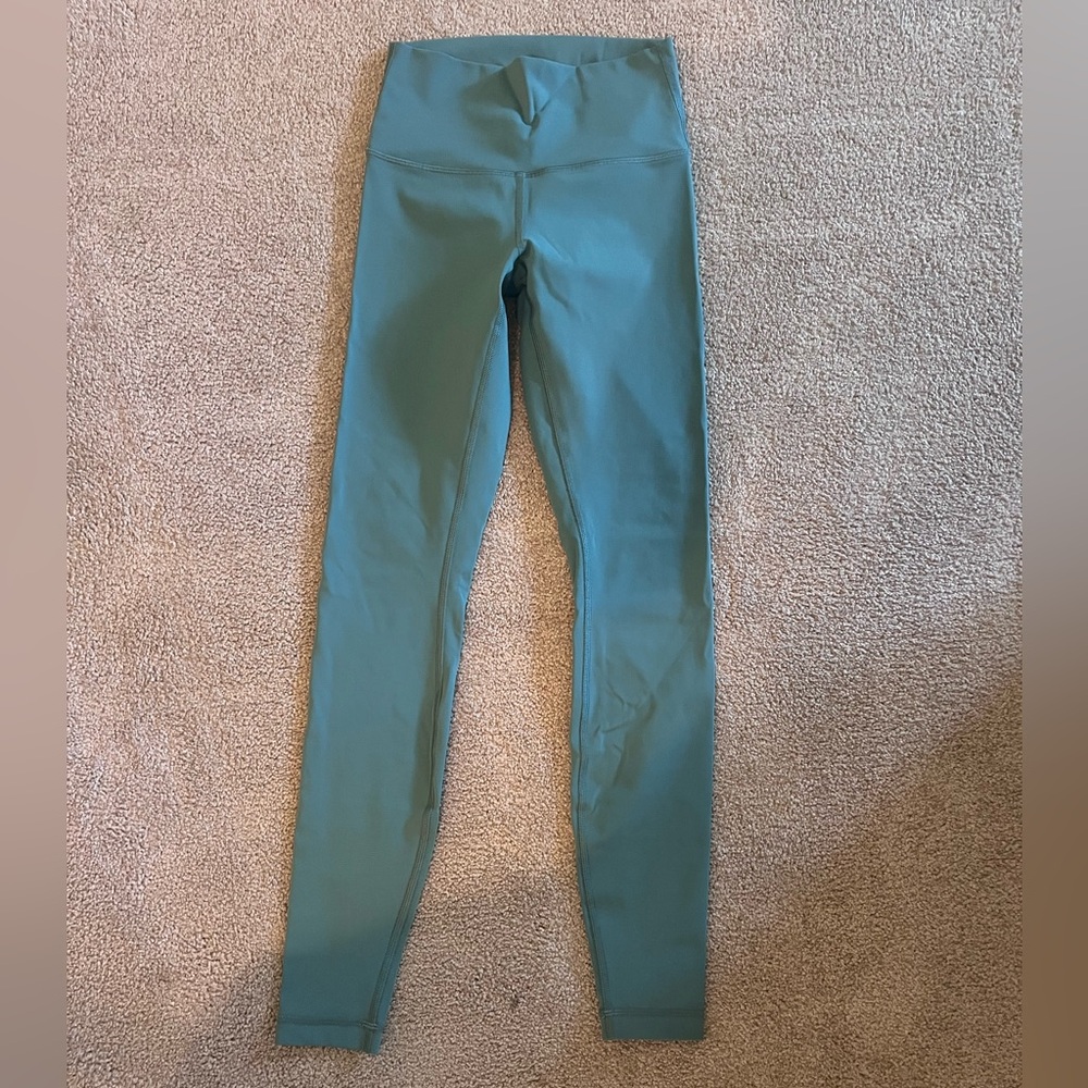 Tidewater Teal High-Waisted Lulu Leggings - Size 4